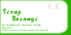 virag mosonyi business card