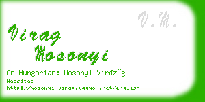 virag mosonyi business card